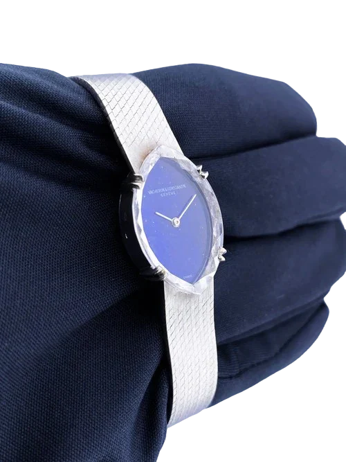 Vacheron Constantin Geneve Sapphire Dial Faceted Crystal Ladies Watch