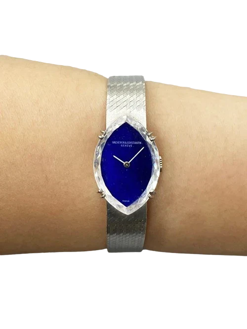 Vacheron Constantin Geneve Sapphire Dial Faceted Crystal Ladies Watch