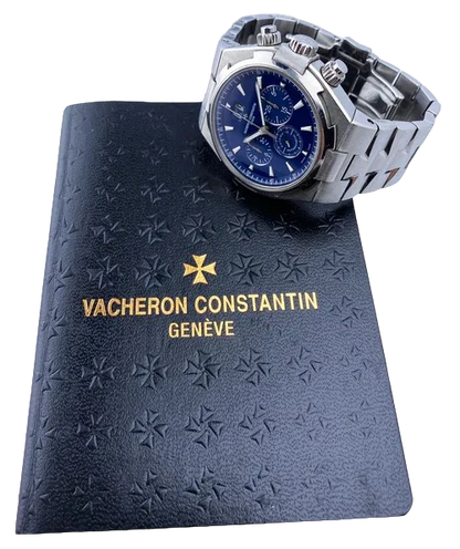 Vacheron Constantin Overseas 49150 Blue Dial Mens Watch With Papers